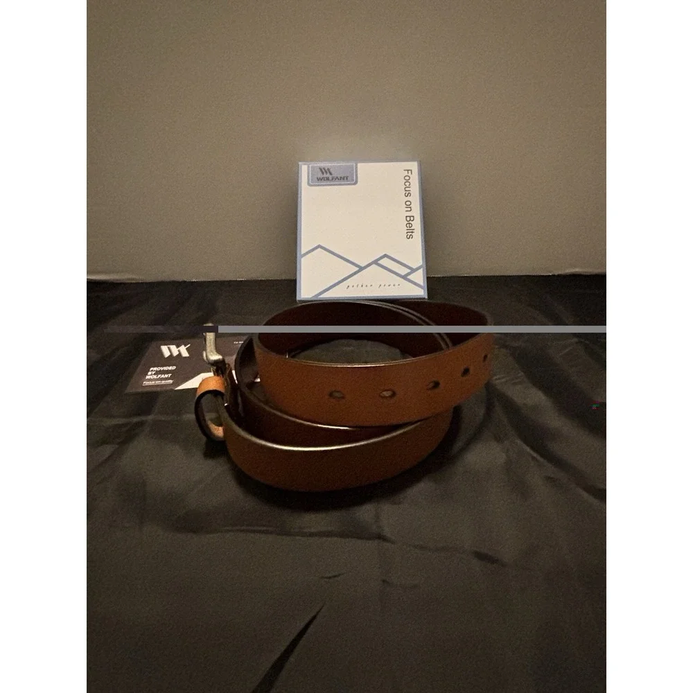 WOLFANT P598 Men's Full Grain Leather Belt Tan 49